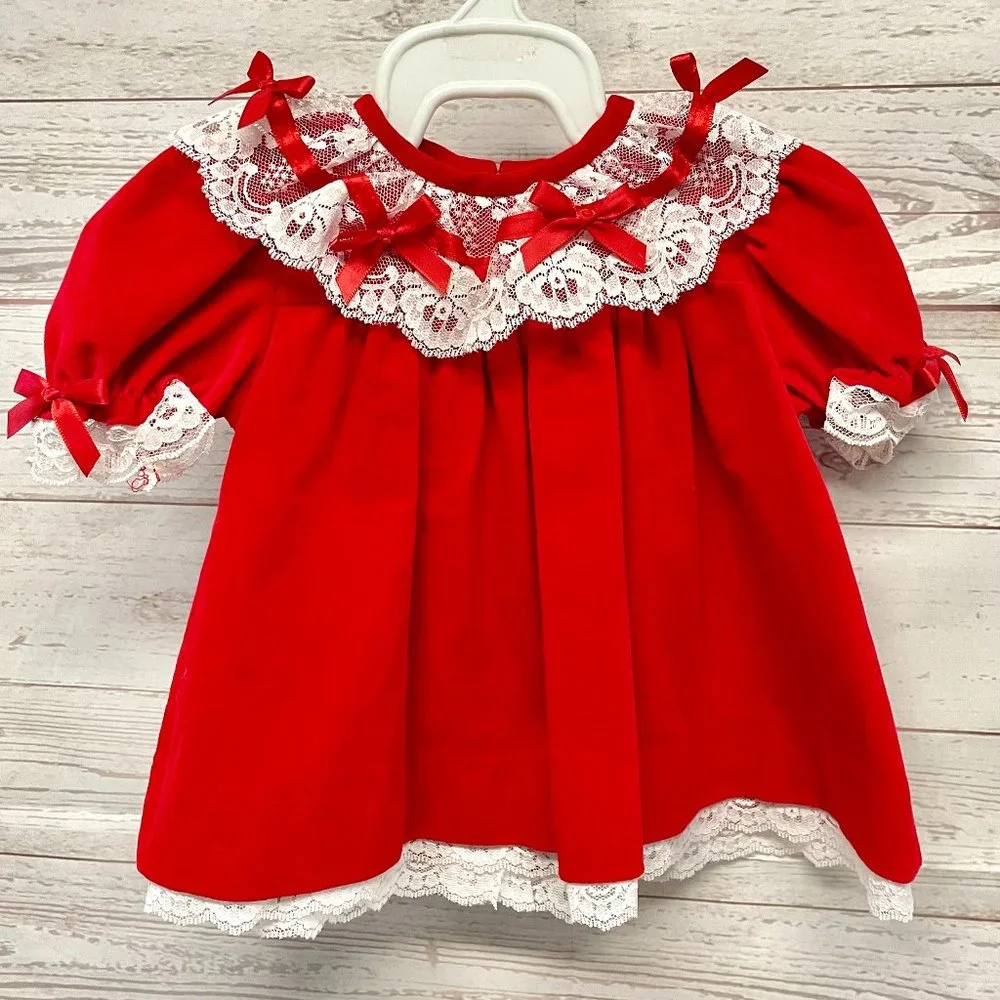 Vintage Good Lad of Philadelphia Velvet Lace Dress